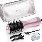 DAN Brosse sèche-cheveux double tension,2 brosse à sécheuse de pouce110V-120V/220V-240V Automatique double tension,Sèche-cheveux petit pinceau avec prise multifonctionnelle, pour usage européen et voyage