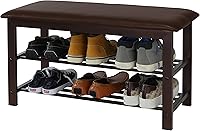 Vista 4 de Simple Houseware Entryway Shoe Rack Bench Storage Organizer