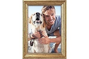 Classic Wood Picture Frames 5x7, Golden Touch for Timeless Memories