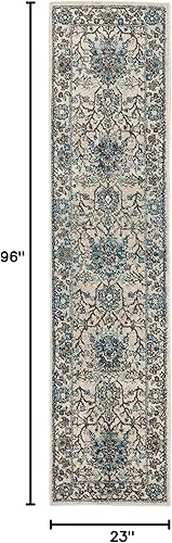 Vista 38 de Mohawk Home Bonilla - Alfombra oriental floral de 5 pies 3 pulgadas x 8 pies, color azul cielo, perfecta para sala de estar, comedor, oficina