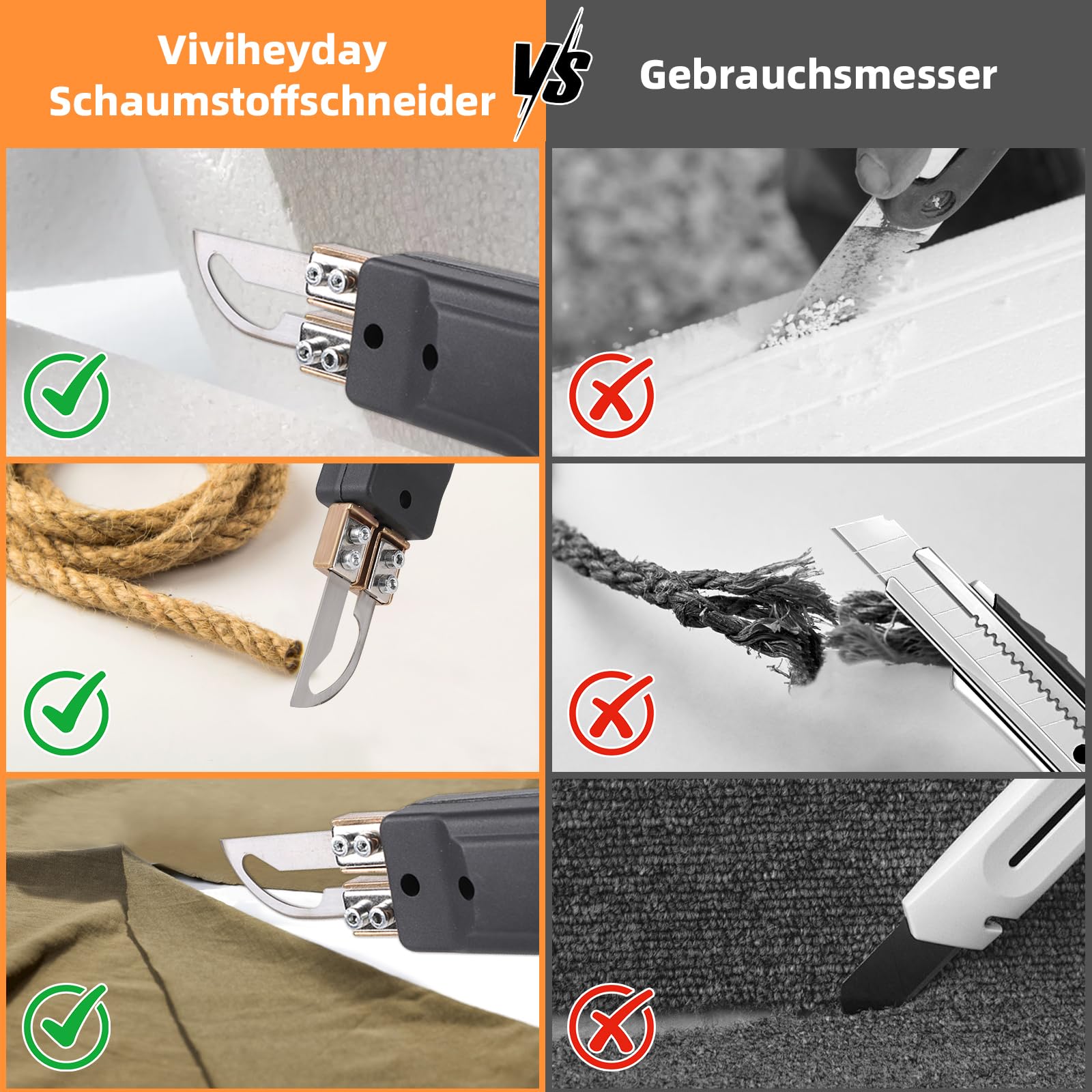Styroporschneider Elektrische Heißmesser Schaumschneider, 5 Nichrom Klingen