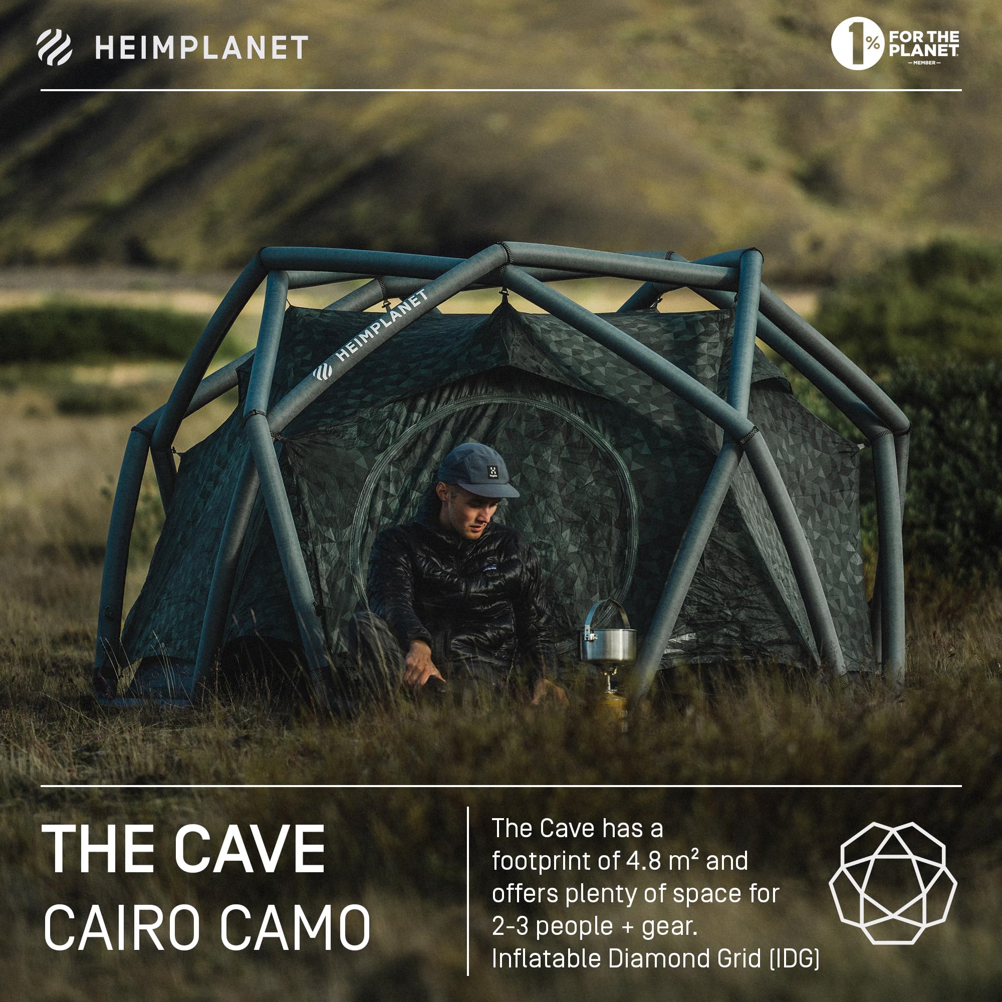 Amazon.com : The Cave Cairo Camo Tent: 2-Person 3-Season, Cairo