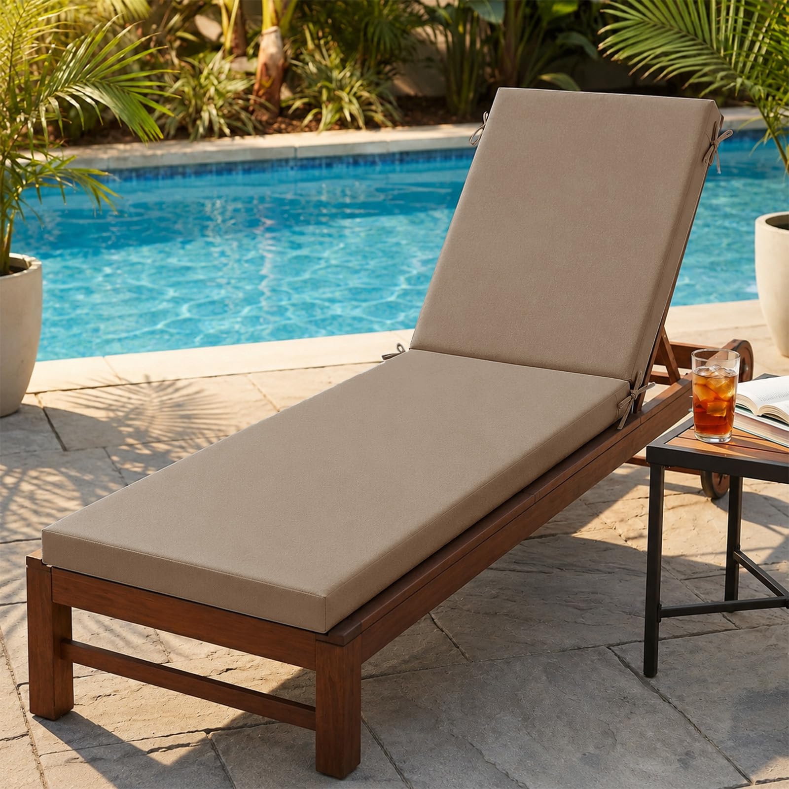 Azmaht N28 Sun Lounger Cushion,For Garden Recliner Patio Sunbed Beach Lounge Chair