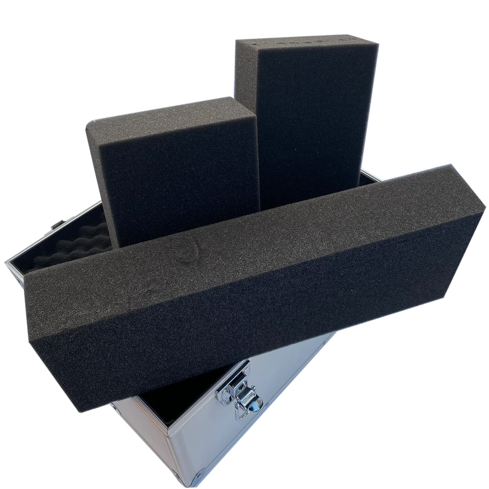 Aluminium Koffer Silber Entnehmbarer Deckel (LxBxH) 400 x155 x 240 mm Transportbox
