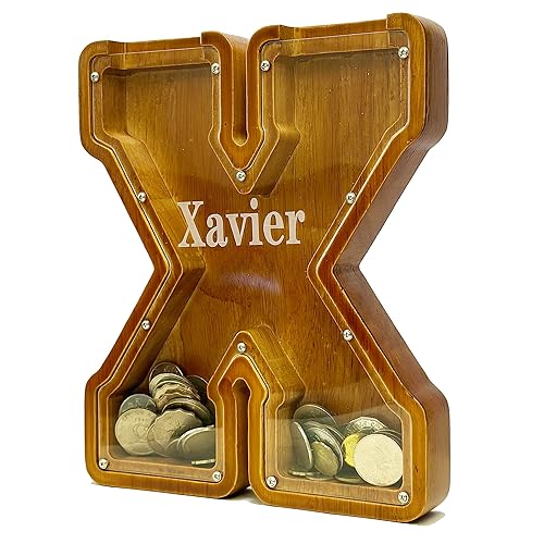 Vista 57 de Personalized Wooden Alphabet Piggy Bank-Kids Piggy Bank-Boys Girls Piggy Bank-Coin Piggy Bank-Bank-Can be Used as Christmas-Birthday Gift-Kids Gift