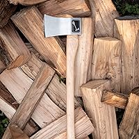 Vista 2 de The General: World Axe Throwing League Premium Competition Hacha de lanzamiento y hacha de camping multiusos o hacha de división de madera con funda