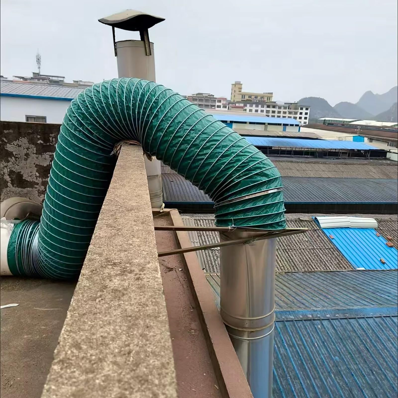 Mlyaye Dia-18Cm/7.1'' Outdoor Insulated Flexible Ventilation Duct Hose For Utility Blower Fan