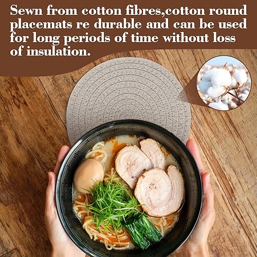 Miniatura 4 de MAQIHAN Salvamanteles tejidos para platos calientes, 3 almohadillas para ollas calientes para mesa, juego de salvamanteles grandes, juego de