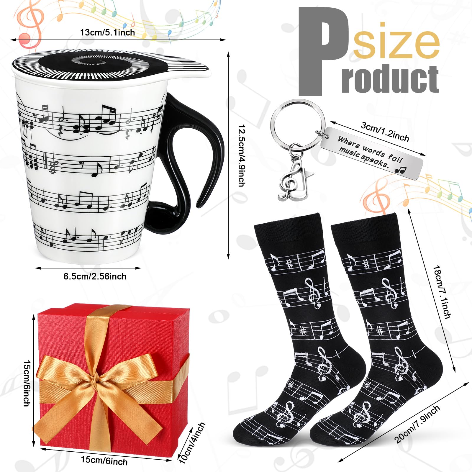 NVFCC Music Teacher Gifts For Women, Music Teacher Christmas Gifts, Piano Gift For Teachers 20oz Coffee Tumbler - View #3