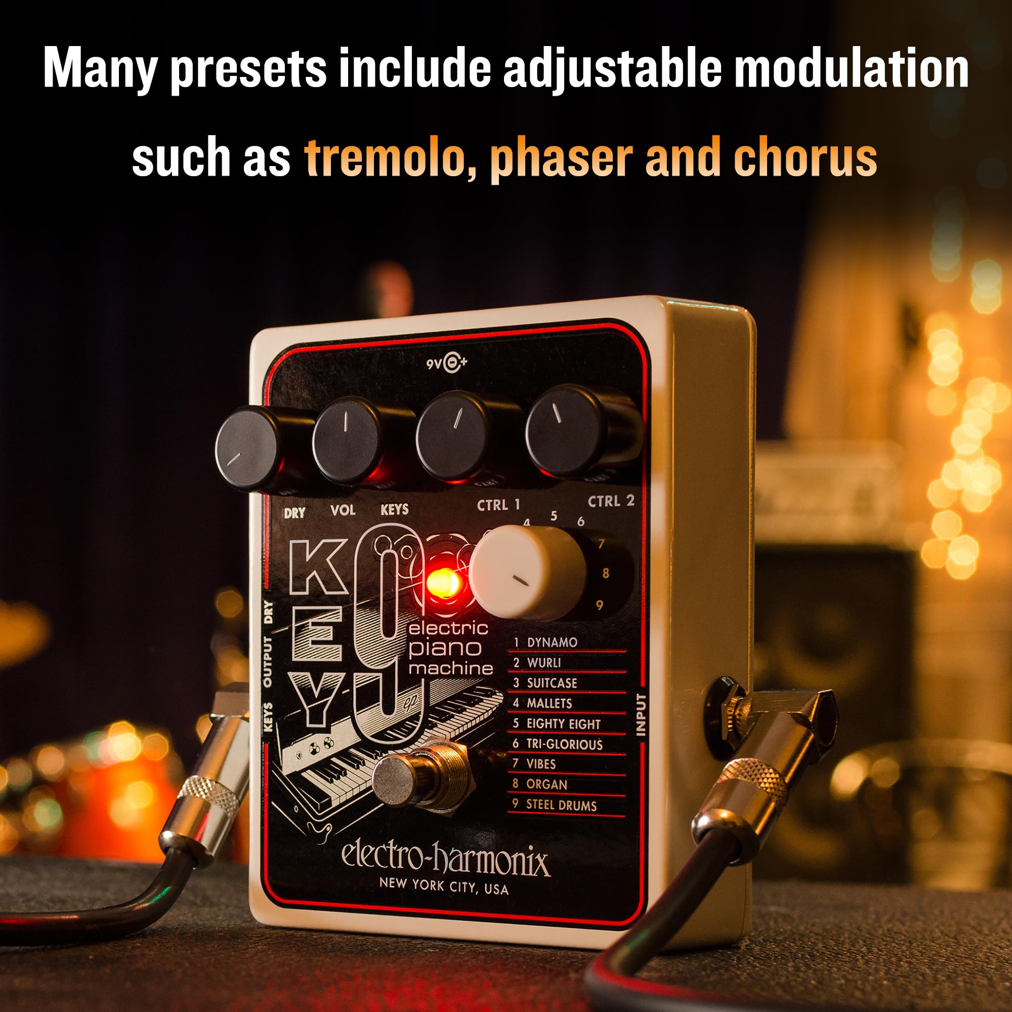 Electro-Harmonix Máquina elétrica de piano Key 9, fonte de