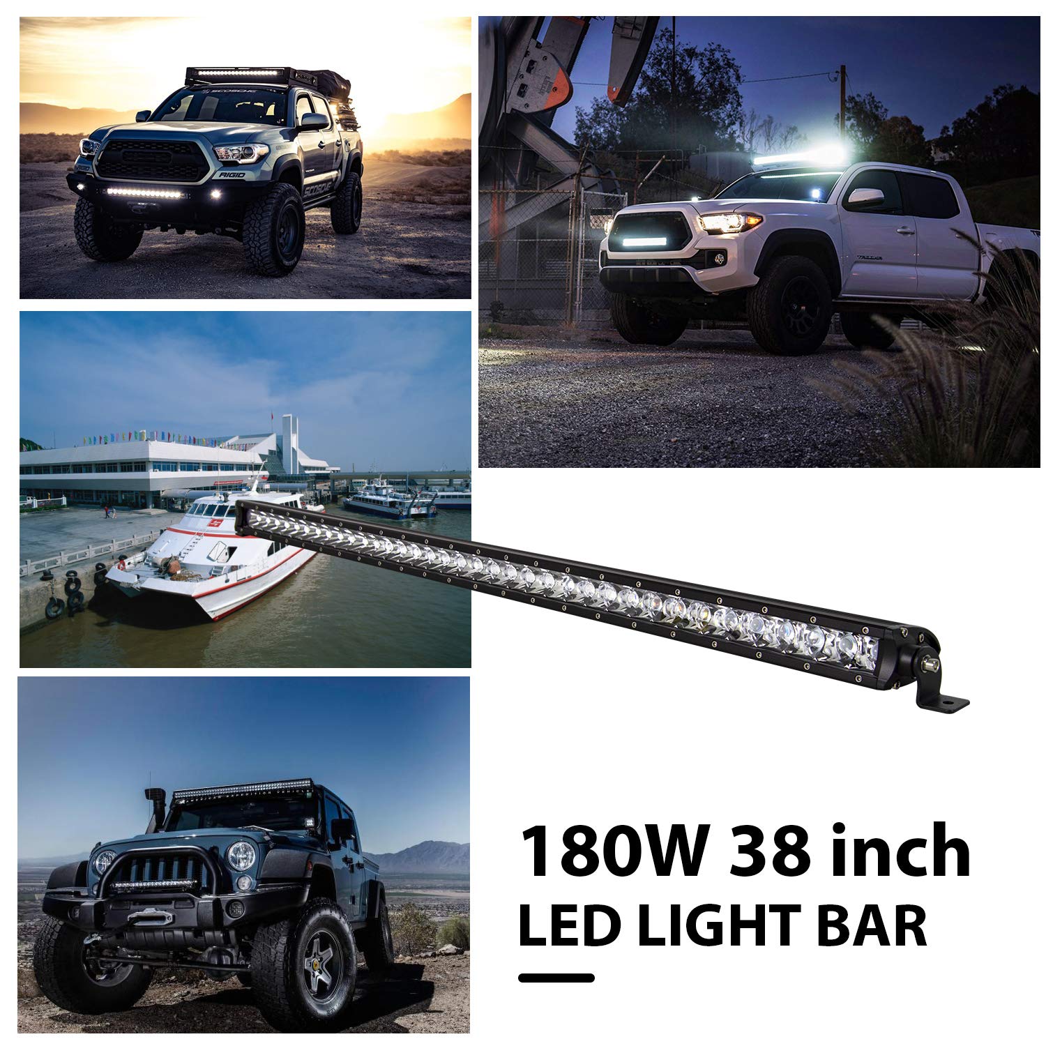 Willpower Listwa świetlna LED 150 W, 79 cm, pojedyncza rządka, reflektor LED, światła robocze do jazdy, światła przeciwmgielne, super cienkie światło LED do jazdy terenowej, do ciężarówki, łodzi, ATV