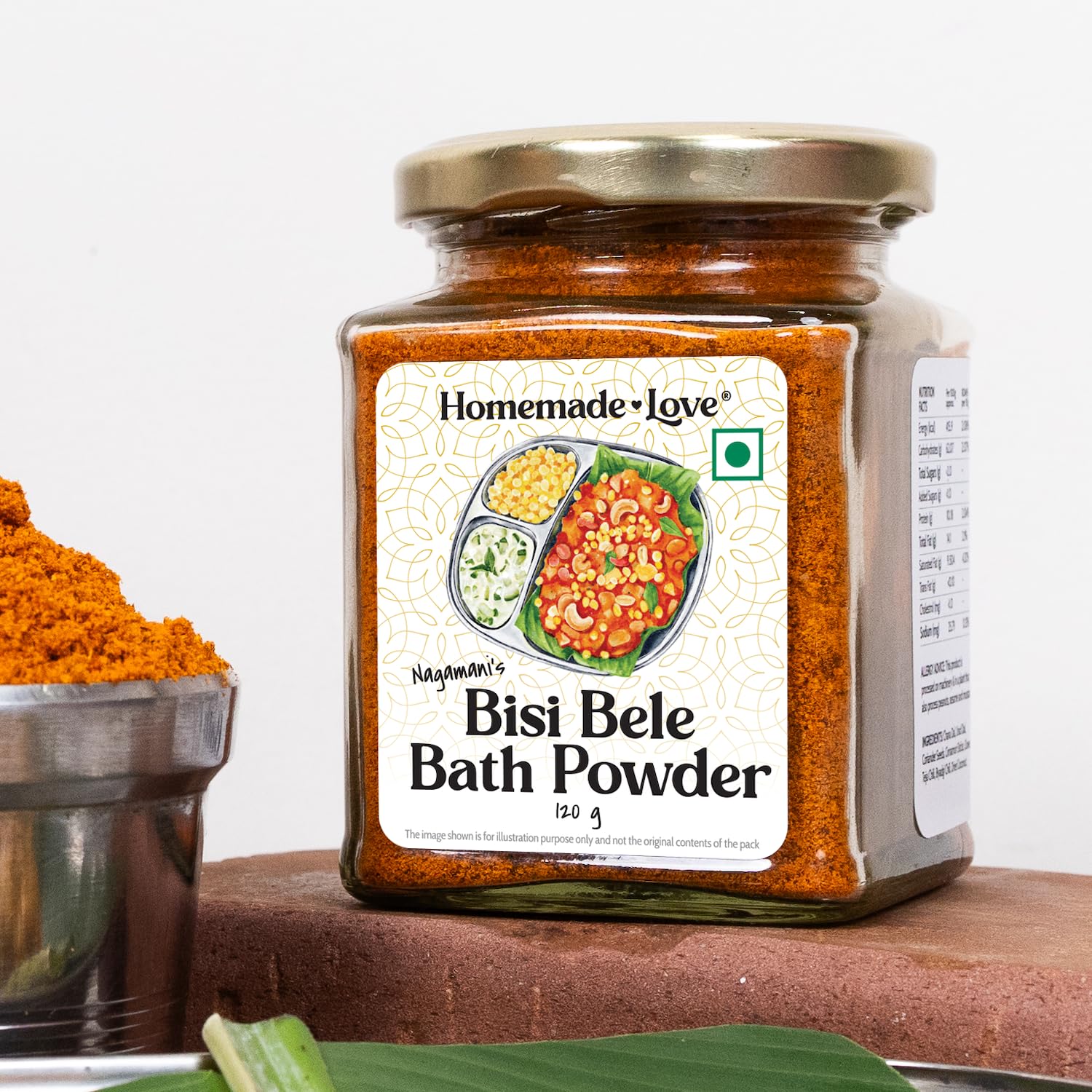 Homemade Love Bisi Bele Bath Powder 120g | Authentic Karnataka Masala with Roasted Lentils Coriander Red Chilli Cinnamon | Traditional Spice Mix for Rice | 100% Natural | No Preservatives - Image 9 thumbnail
