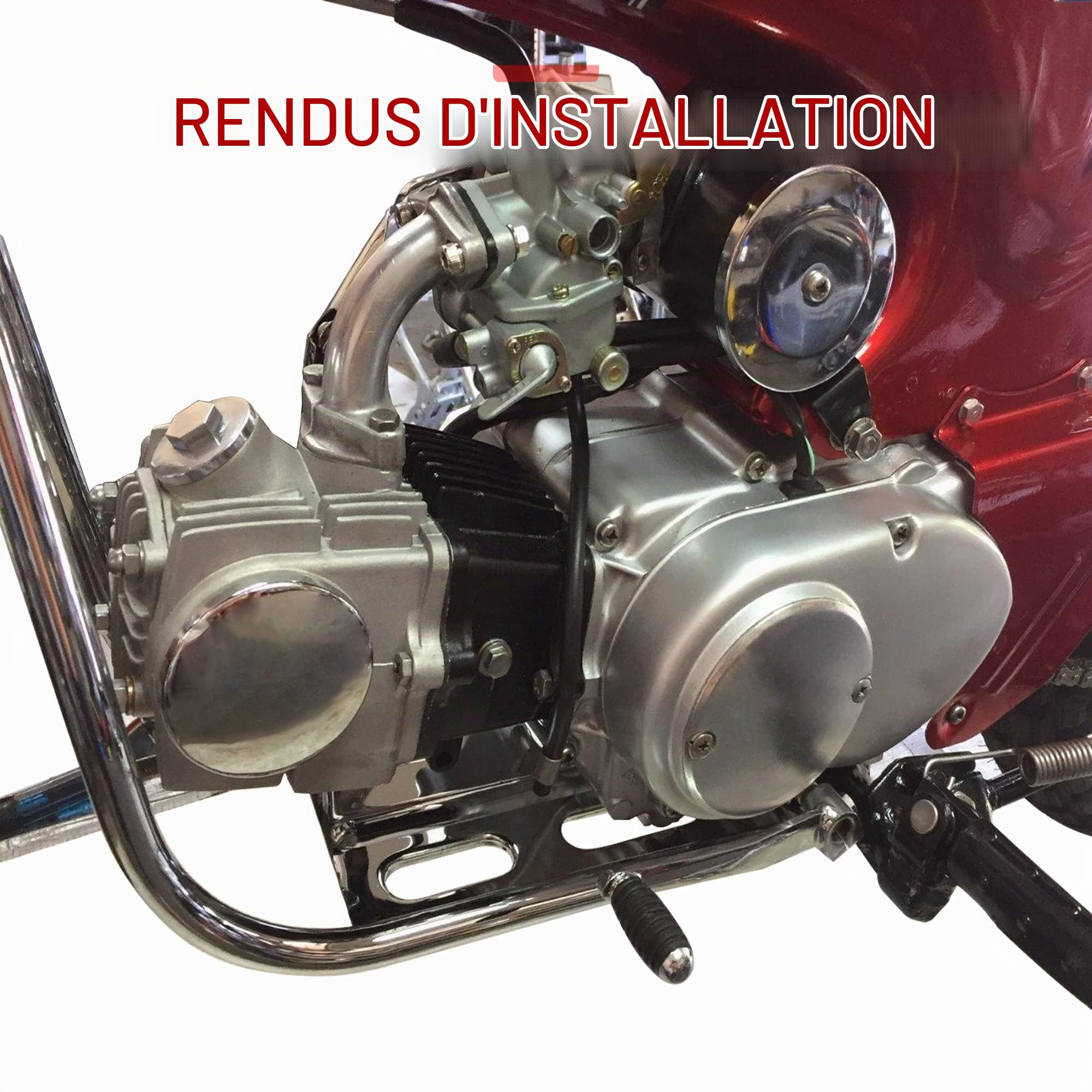 GOOFIT Tête de cylindre terminée Remplacement pour 4 Stroke 110cc Motorcycle Engine ATV Go Kart Dirt Bike