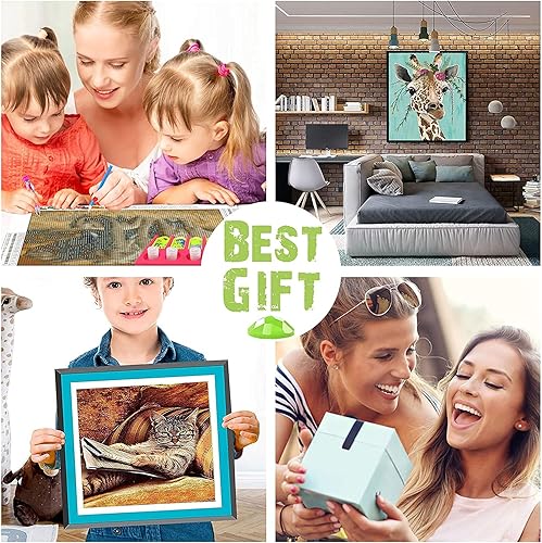 Miniatura 5 de Kits de pintura de diamantes 5D para adultos, diseño de gato de mariposa de flores, kit de arte de diamantes de imitación de diamantes de imitación