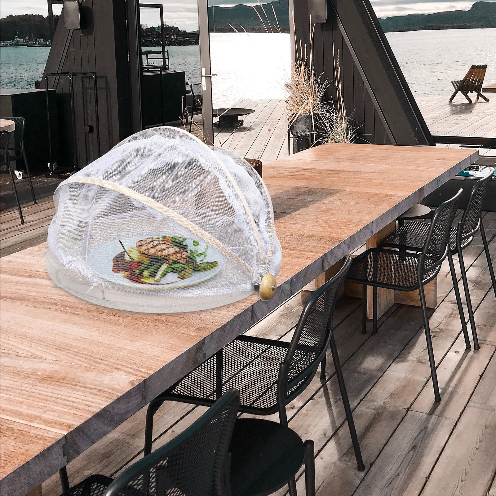 Gatuida Cestino per Essiccazione Alimenti in Bambù Rete, Superficie Liscia e Confortevole, per Snack e Antipasti, Picnic e Apparecchiatura Tavola