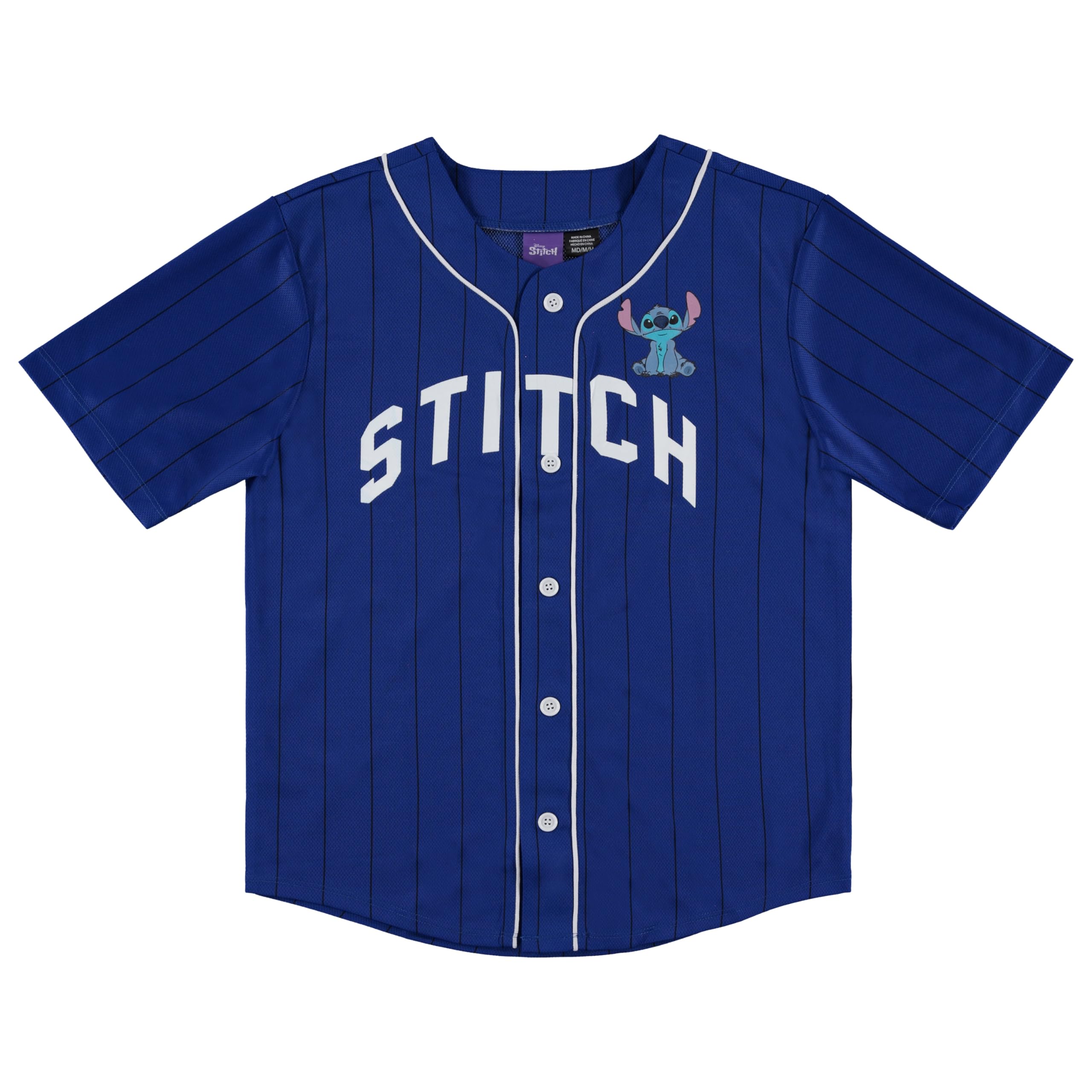 DisneyBoys Lilo and Stitch Baseball Jersey - Boys Classic Lilo and Stitch Mesh Button Down Jersey Lilo and Stitch Shirt