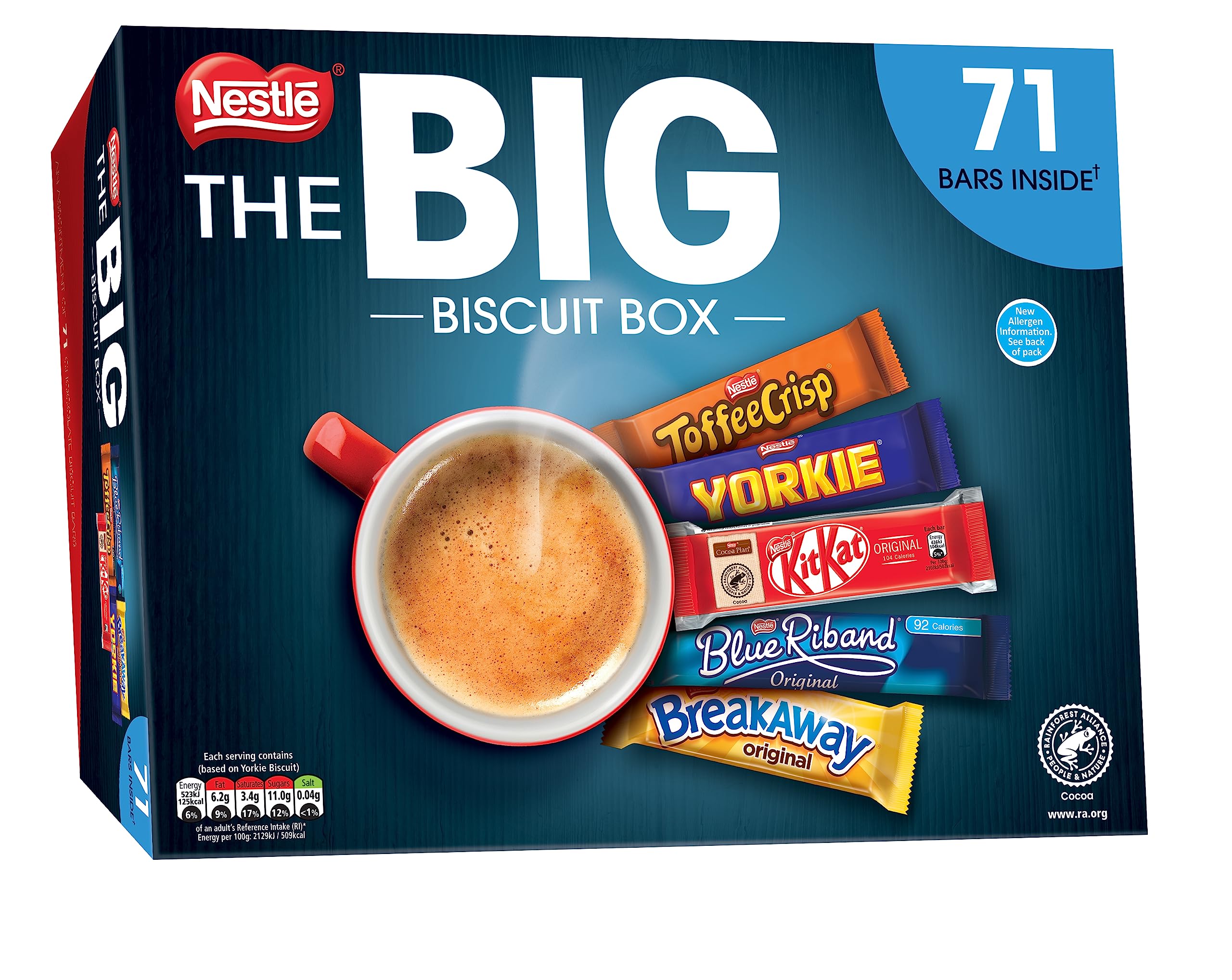 Buy Nestle The Big Biscuit Box, 71 x Chocolate Bars Kit Kat, Yorkie