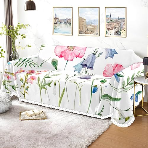 Vista 64 de Funda de sofá con estampado floral, fundas de sofá resistentes a las manchas, protector universal de muebles