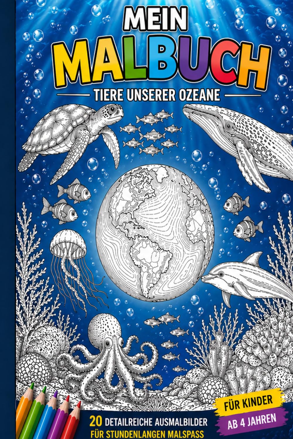 Mein Malbuch -Tiere unserer Ozeane