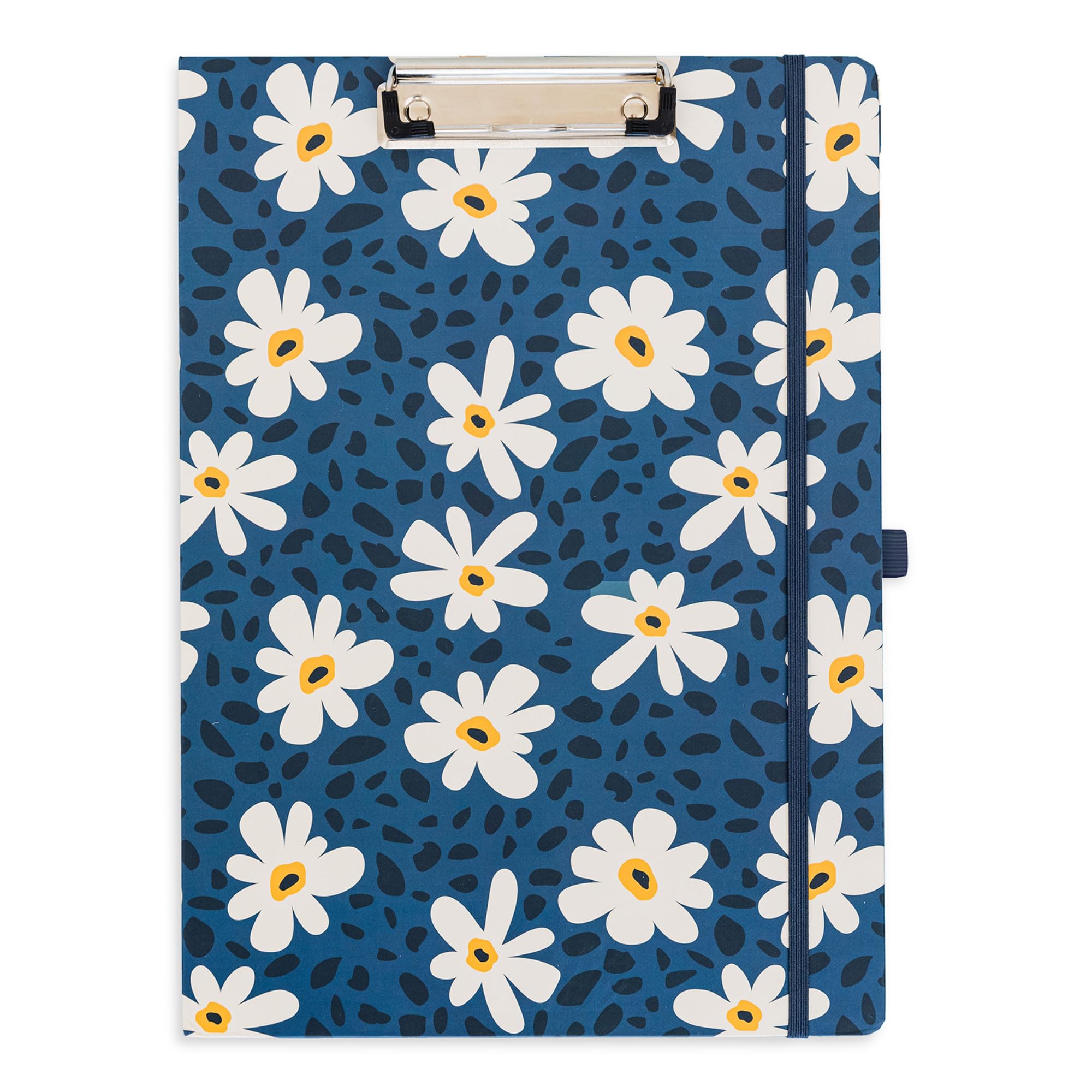 Steel Mill & Co Cute Clipboard Folio with Refillable Lined Notepad and Interior Storage Pocket, Padfolio for Work (Leopard Daisy) - Image 2