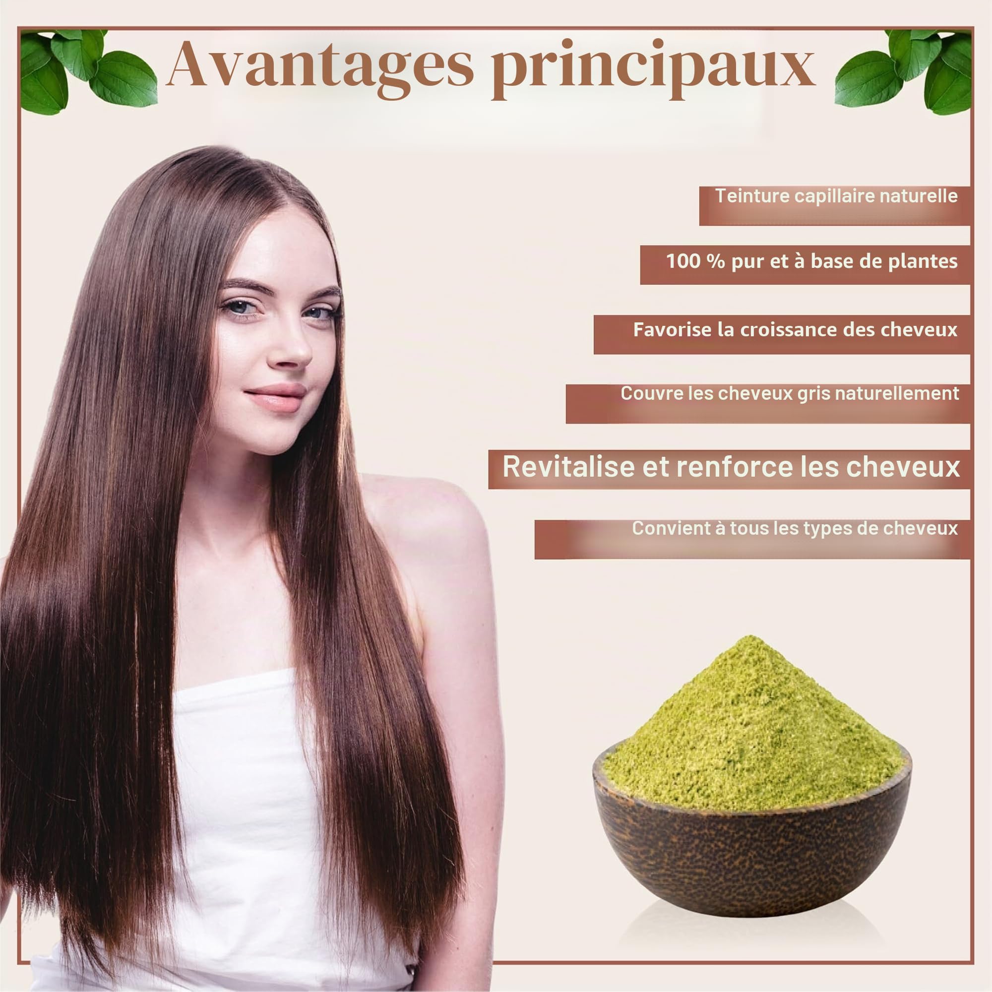 SAMYAM Poudre d'indigo naturelle - Paquet de 500 g | Teinture capillaire naturelle, sans produits chimiques ni PPD