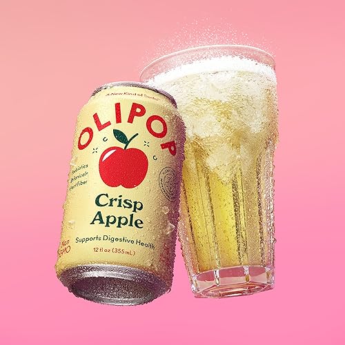 Miniatura 7 de OLIPOP Soda Pop, manzana crujiente, un nuevo tipo de refresco lleno de prebióticos, fibra y botánicos, sin gluten, vegano, sin OMG, 12 onzas (12
