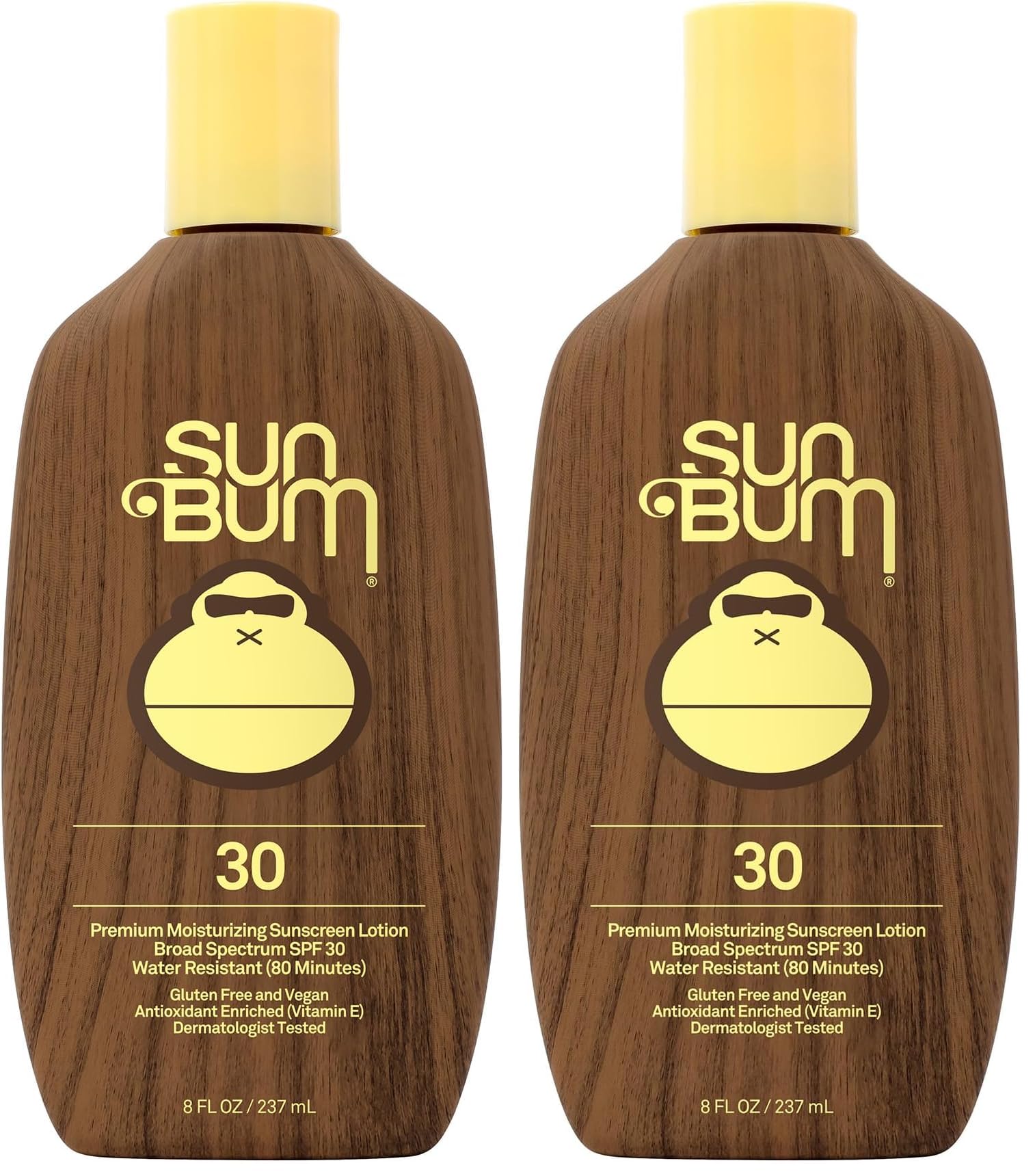 Sun Bum Sunscreen Lotion, SPF 30 | Original Scent | Vitamin E | Hawaii Compliant | 8 oz Pack of 2
