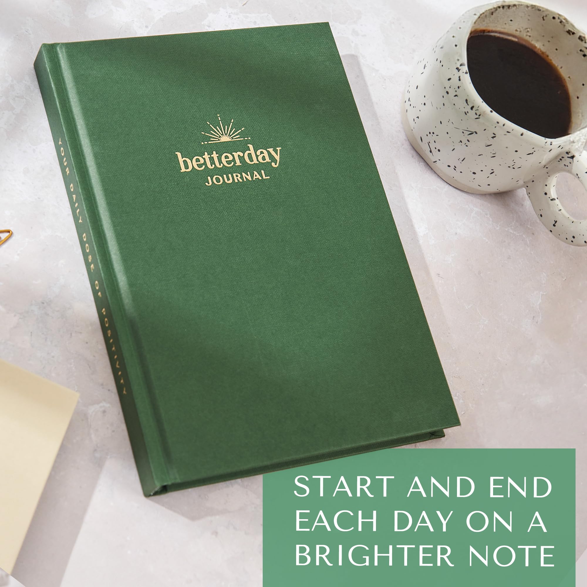 Betterday Gratitude Journal for Women, Olive Green - Image 2