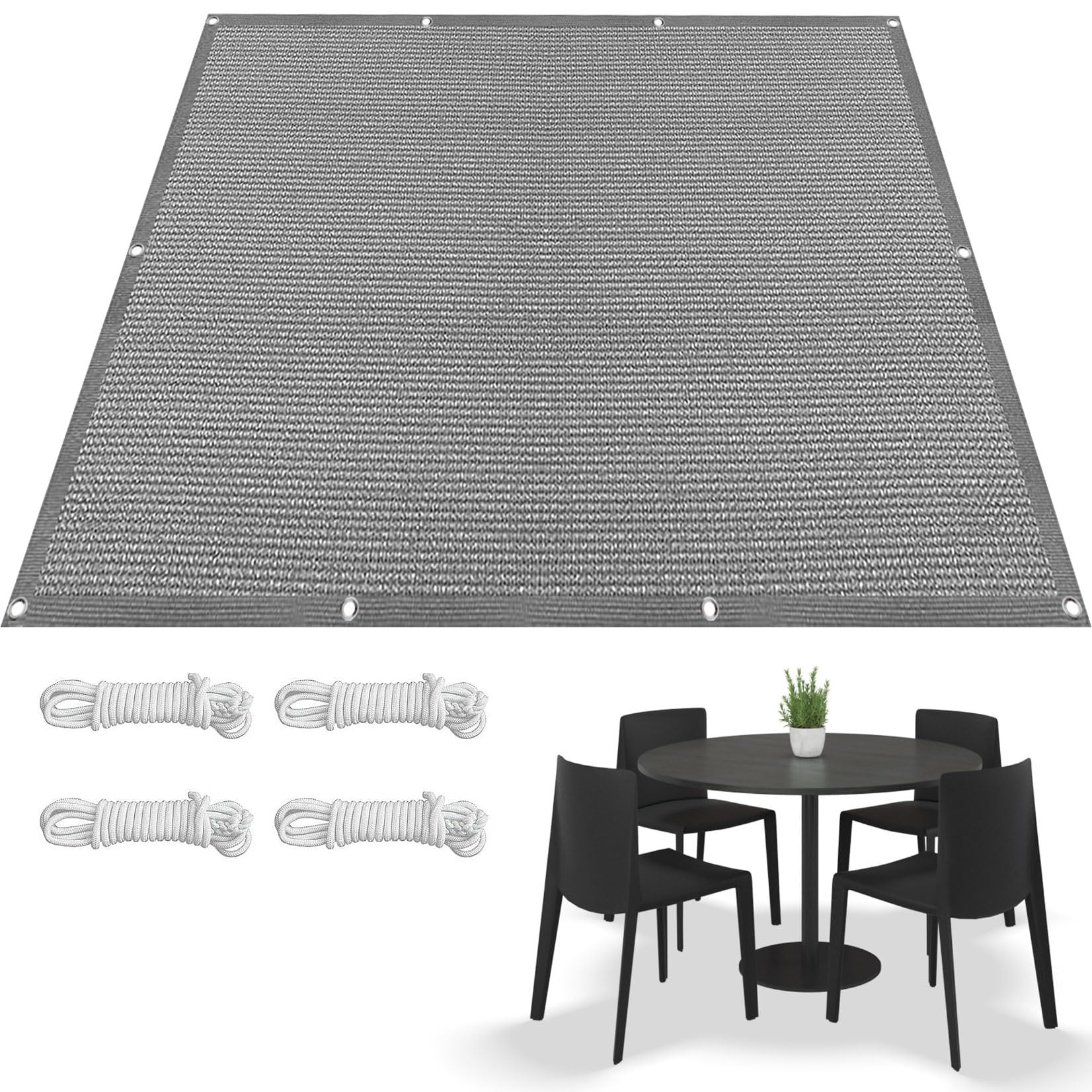 Voile d'ombrage 230x310 cm rectangulaire gris clair anti-UV