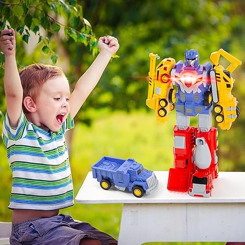 Miniatura 7 de Veslier Juguetes de construcción para niños de 3, 4, 5, 6 años, robot de ingeniería de construcción, juguetes de construcción STEM 5 en 1, regalos