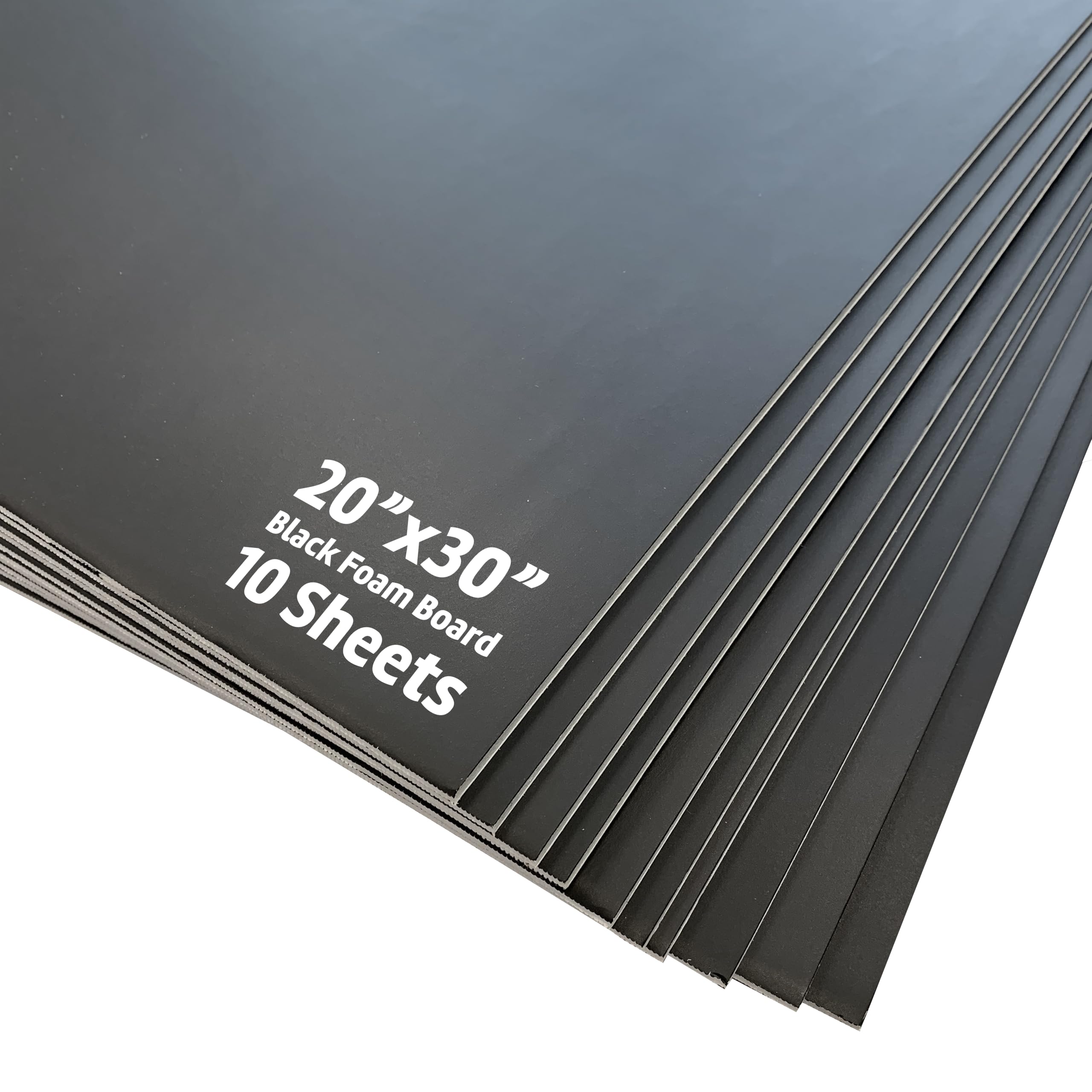 Flipside Products 20" x 30" Black Foam Board, Arts and Crafts, 3/16" Thick, Presentations, Signboards, Backing Board, Display, Pack of 10