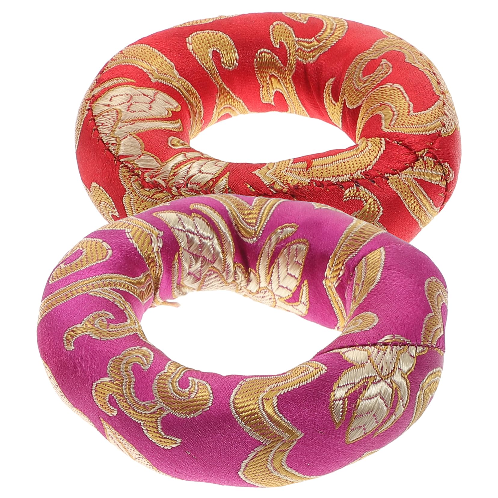 ifundom 2Pcs Singing Bowl Mats Cloth Sound Bowl Cushions for Meditation Beautiful Design for Mindfulness and Yoga Practice Random Colors
