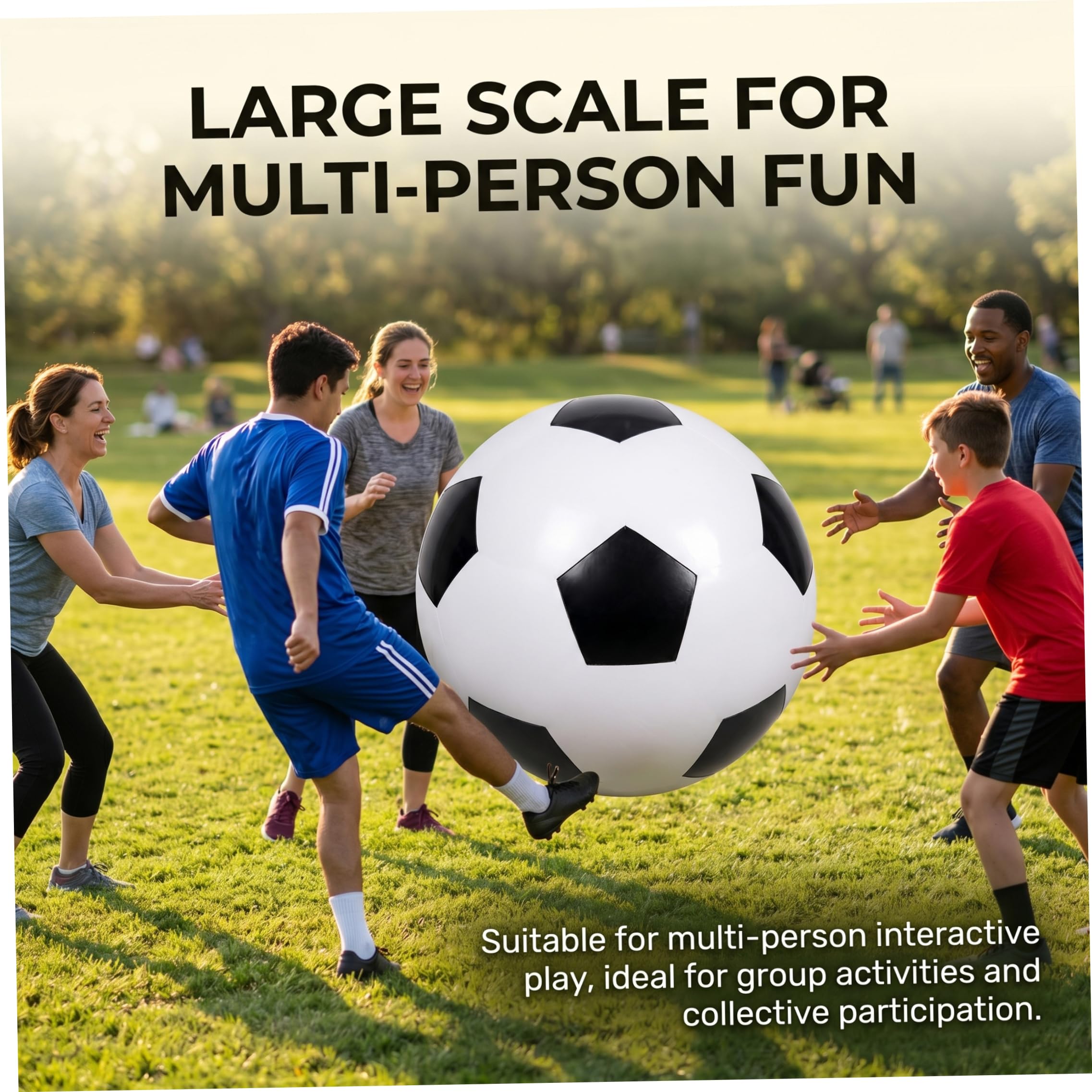Pallone da Calcio Gonfiabile, Pallone da Spiaggia Gonfiabile Gigante in PVC per attività di Gruppo all'aperto Calcio per Cortile con Piscina sulla Spiaggia, 39 Pollici