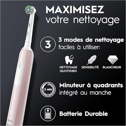 Oral-B Pro Series 1 Electric Toothbrush Pink 1 Brush Designed by Braun - 3