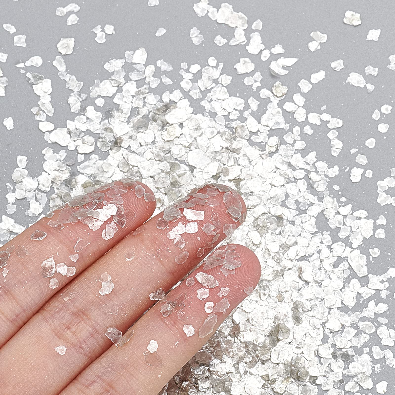 Paillettes Verre Brisé Coloré - 5 Couleurs Bleu/vert, 150g - Pour Résine, époxy, DIY, Nail Art