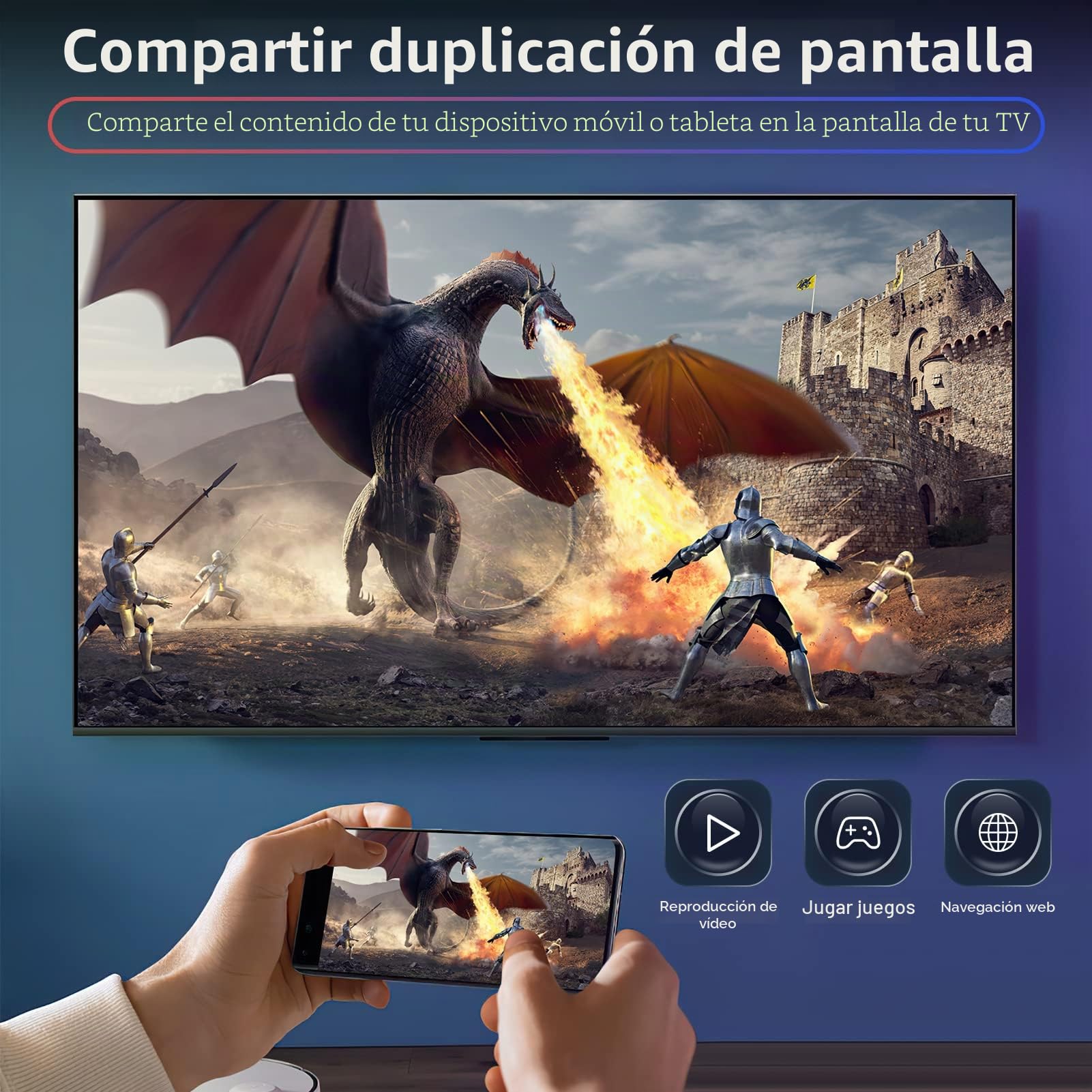 Android TV Box, Android 13.0 Box 4GB RAM 32GB ROM RK3528 Quad-Core Cortex-A53 GPU Mali-450 Soporte 8K 10/100M LAN Enternet 2.4G/5G Dual-Band WiFi 6 BT 5.0 USB 2.0/3.0