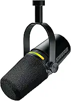 Shure Microfone dinâmico MV7+ Podcast. Certificado OBS, áudio aprimorado, painel de toque de LED, saídas USB-C e XLR, modo de nível automático, filtro pop digital, efeitos de reverberação, podcast,