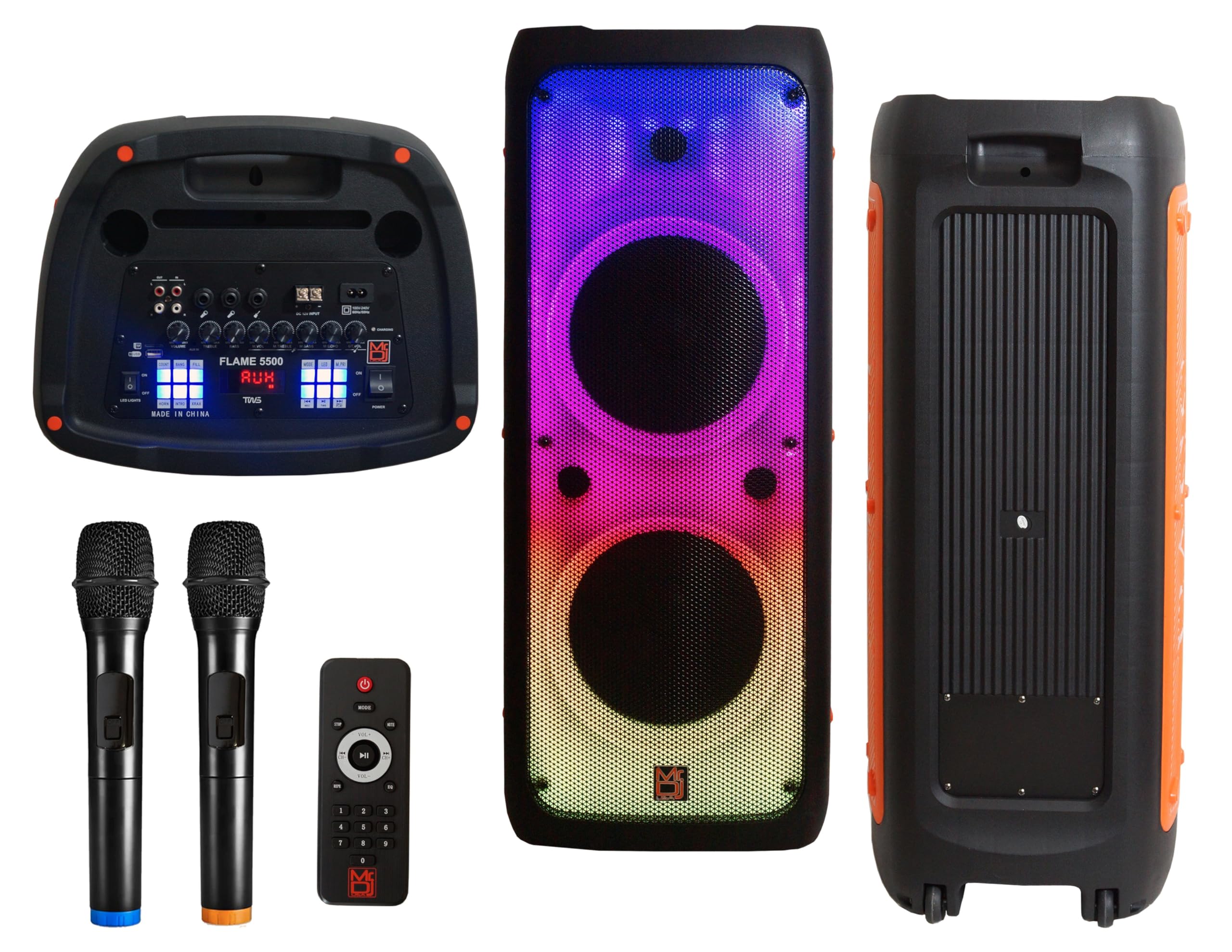 Amazon.com: MR DJ FLAME5500LED Professional Portable Dual 12” 3