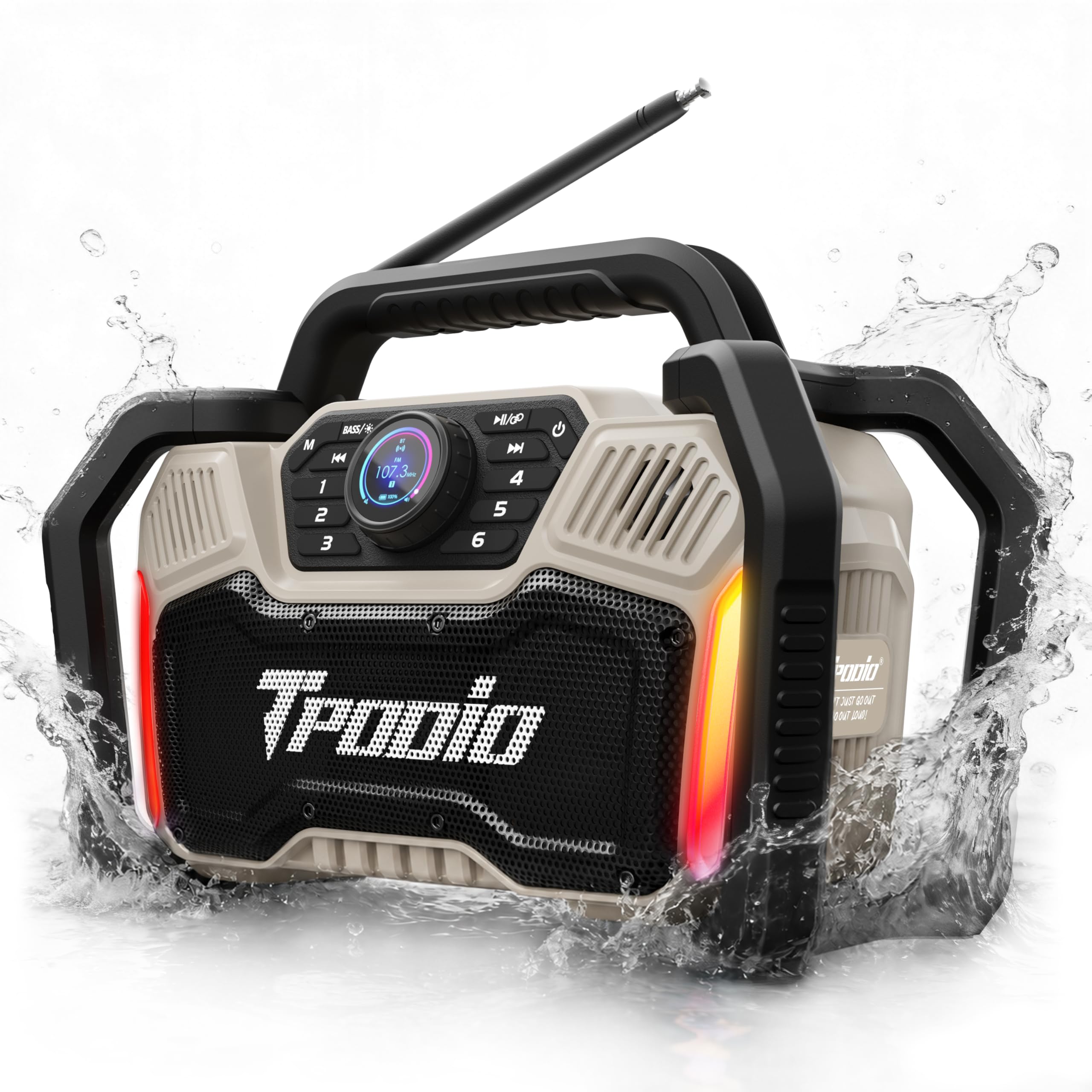 TPODIO Rugged Jobsite Speaker