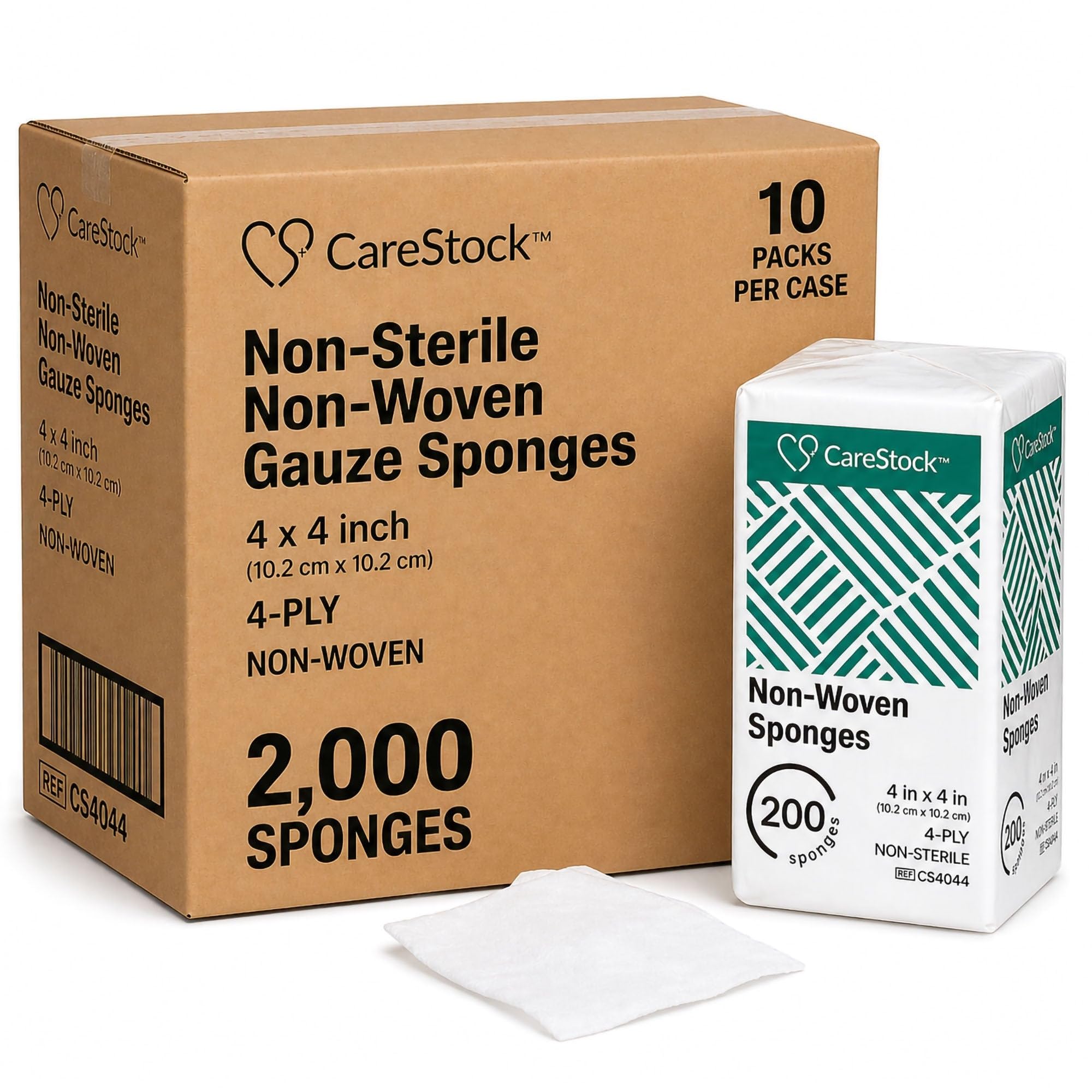 CareStock Gauze Pads 4x4, Non-Sterile. 4-Ply (200 Count (Pack of 1)) — Amazon image 7