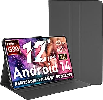 【ケース＋フィルム付】Android 16 タブレット 12インチ　128GB Amazon.co.jp: Hitabt P30A 12インチ ‎Android 14タブレット 専用保護