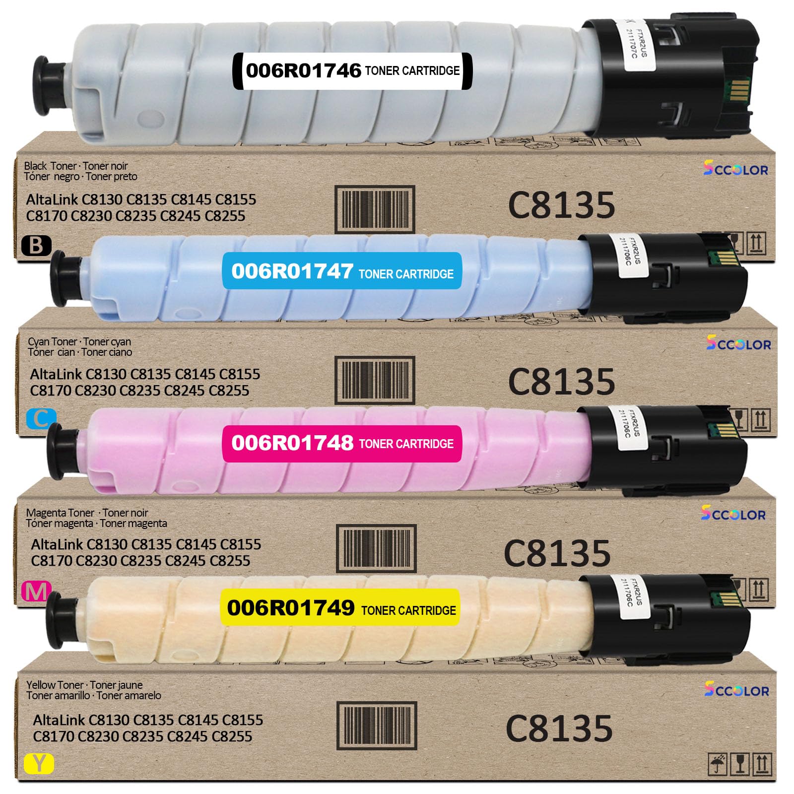 Altalink C8130 C8135 Toner Cartridge Extra High Yield Compatible for Xerox AltaLink C8130 C8135 C8145 C8155 C8170 C8230 C8235 C8245 C8255 Printer(