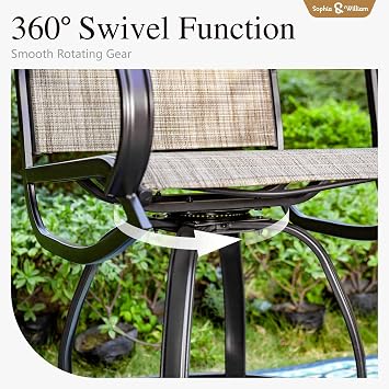 Sophia & William 3-Piece Counter Height Patio Table and Chairs