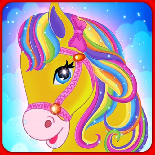 salon de poney arc-en-ciel