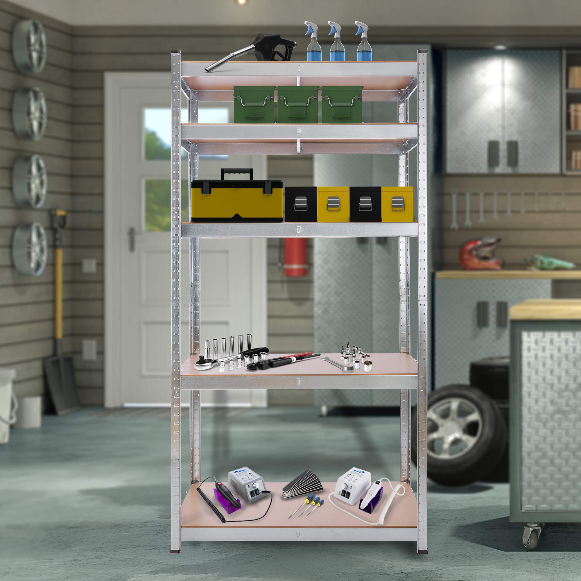 Shelfplaza ® HOME 155x50x50 Cm Scaffale Metallo Per Carichi Pesanti Bianco Con 6 - Foto 8