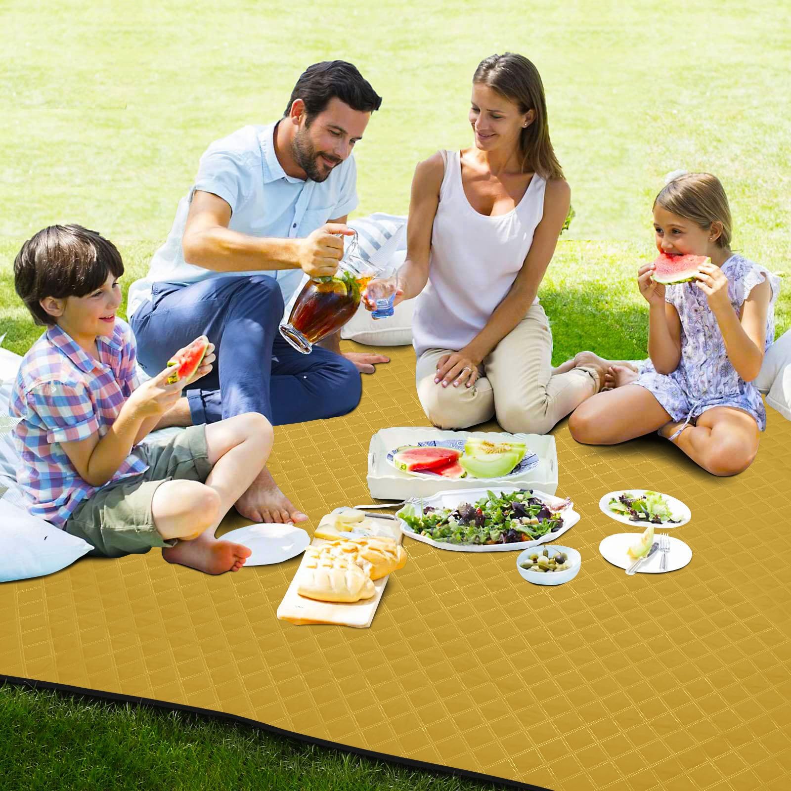 Golden Rod - Manta de picnic de color sólido, impermeable, grande, para camping, fiesta, campamento, para parejas, regalo para el día de campo