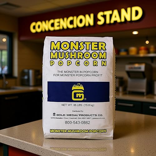Miniatura 6 de Bolsa de palomitas de maíz con champiñones Monster de 35 libras