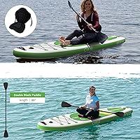 Vista 2 de CYFIE Tabla de remo de pie, SUP inflable extra ancha de 10 pies 6 pulgadas con asiento de kayak, accesorios para tablas de remo, bomba, remos
