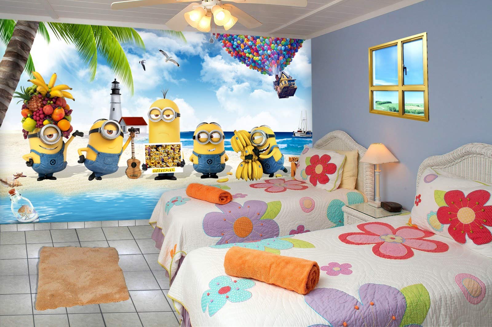 999STORE 3D Minions Enjoying at sea Beach Kids room3d Wallpaper for Living Room (Non-Woven_15x10 Feet_Blue) (B07Q4DL5V3) Amazon Price History, Amazon Price Tracker
