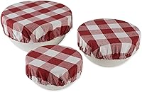 Vista 10 de DII Colección de fundas de tela reutilizables, lavables a máquina, algodón con elástico para almacenamiento de alimentos, 10.25"/8.25"/7.5" de negro